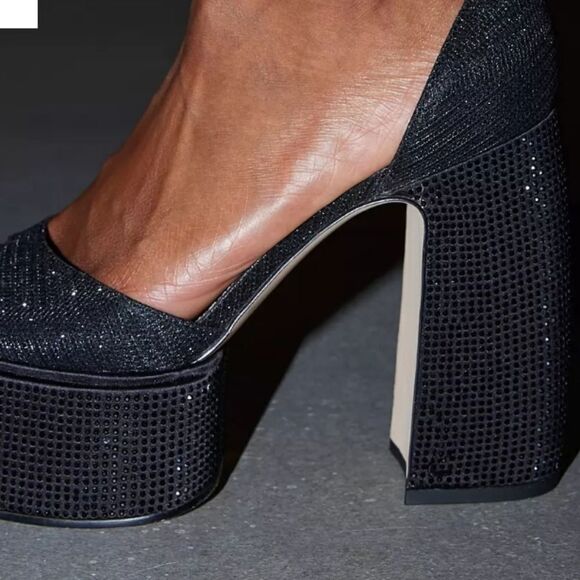 BRAND NEW SUGAR JEWEL PLATFORM BLOCK HEEL CLOSED TOE SANDAL - Picture 16 of 16